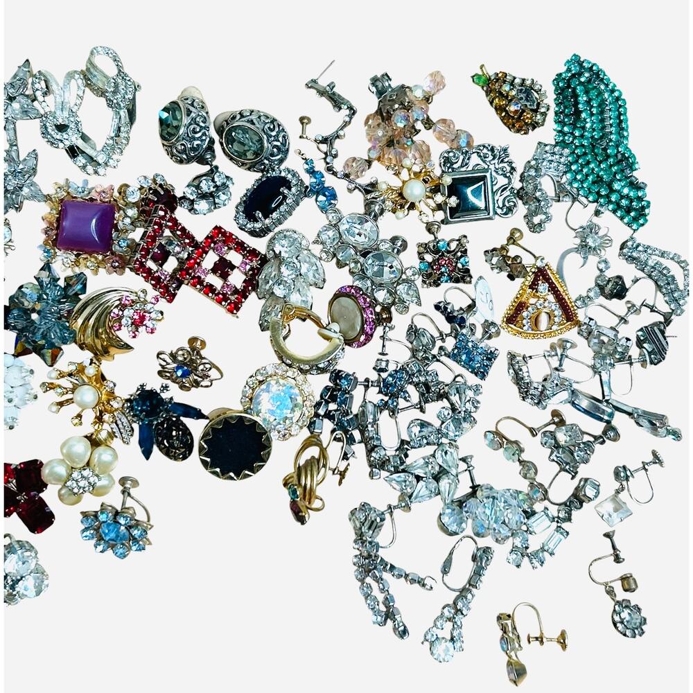 Vintage Earrings Singles for Crafting 1 Pound Harvest Repurpose Craft Lot